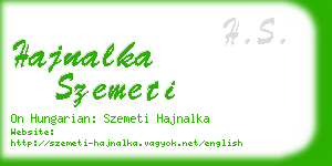 hajnalka szemeti business card